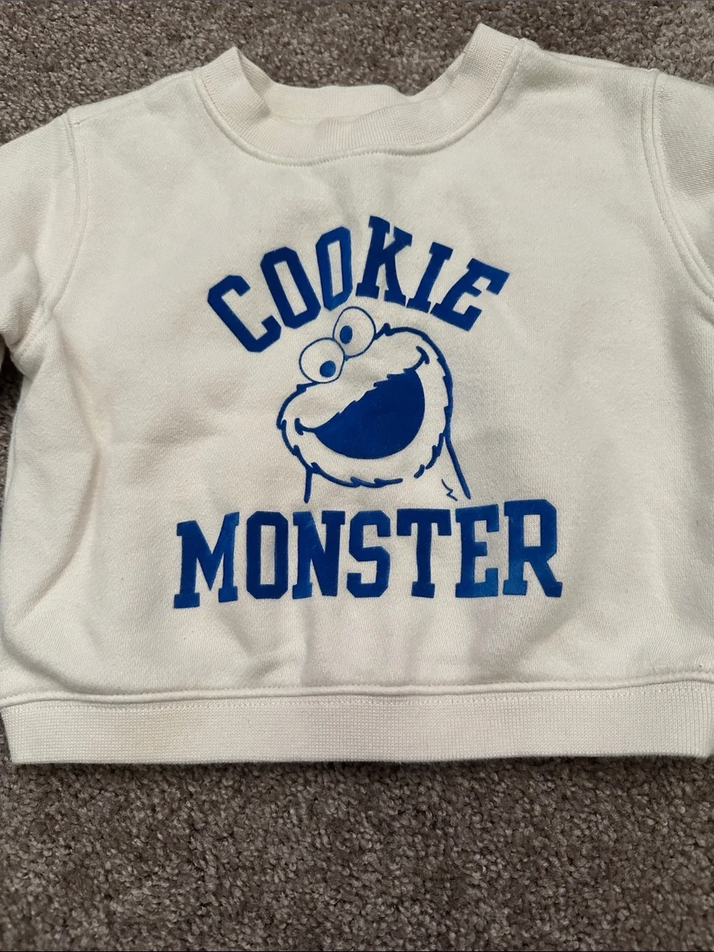 GAP x Sesame Street Cookie Monster Sweatshirt Size 6-12 months